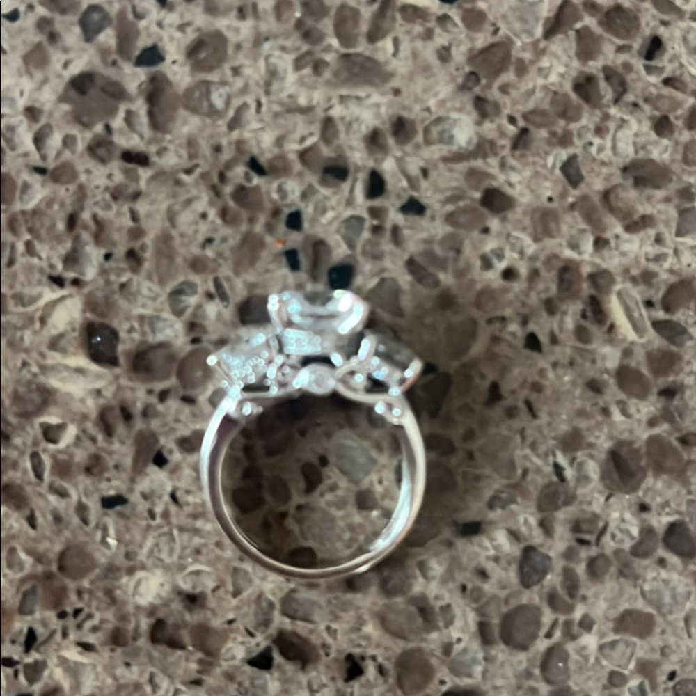 Simulated 3 Stone Diamond Ring - image 2